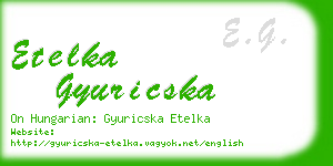 etelka gyuricska business card